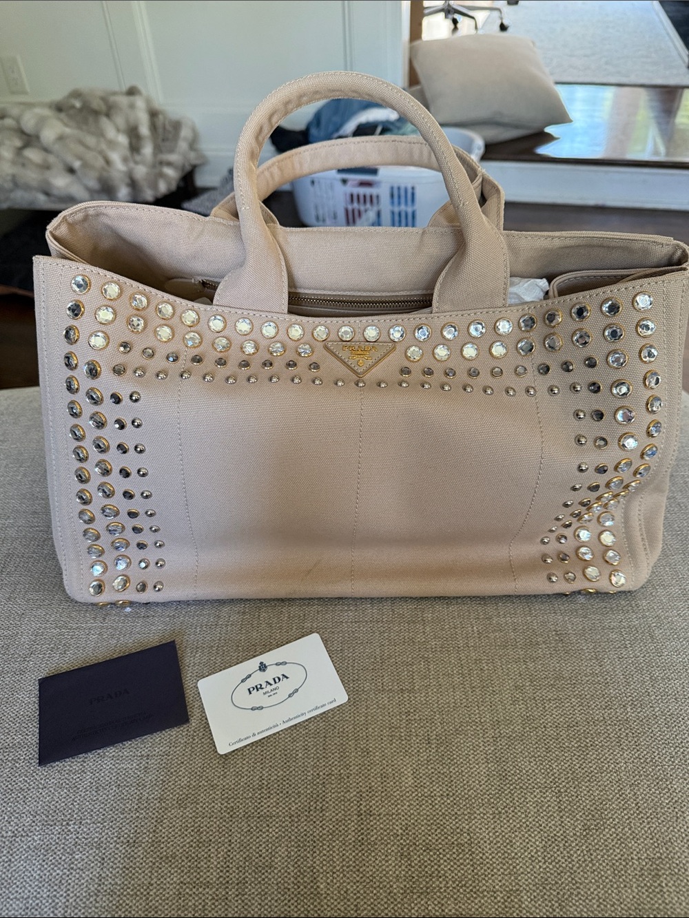 Prada preowned canvas bag